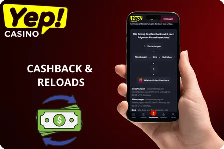 Yep Casino Cashback & Reloads