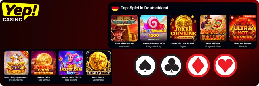Yep Casino Spieleangebot 
