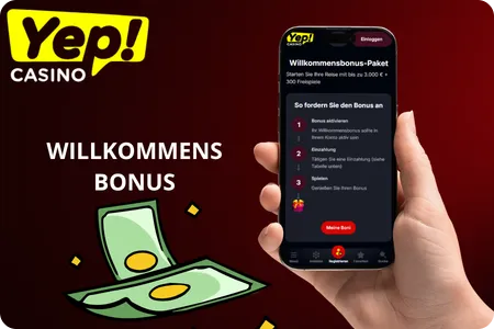 Yep Casino Willkommensbonus