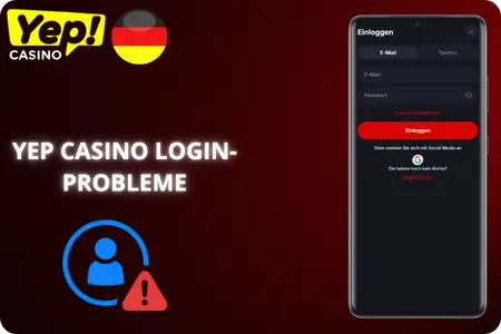Probleme beim Yep Casino Login beheben.
